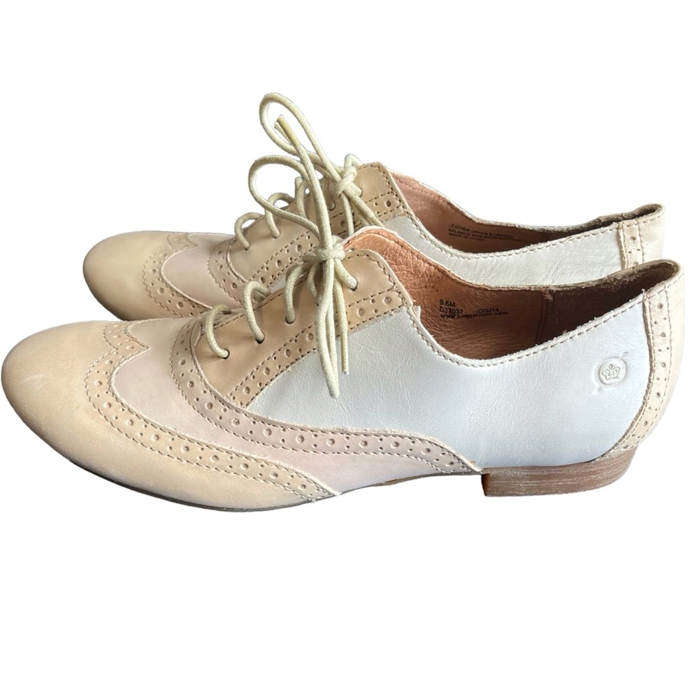 Cream and tan Born Handcrafted Footwear Oxford shoes - Picture 2 of 6